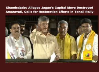 Chandrababu Alleges Jagan's Capital Move Destroyed Amaravati Calls for Restoration Efforts in Tenali Rally, Calls for Restoration Efforts in Tenali Rally, Chandrababu Alleges Jagan's Capital Move Destroyed Amaravati, Capital Move Destroyed Amaravati, Capital Move, Tenali, Chandrababu Naidu, Jagan Mohan Reddy, Amaravati, Andhra Pradesh, Three Capitals, Election Campaign, Development, Governance, General Elections, Lok Sabha Elections, Political News, AP Live Updates, Andhra Pradesh, Mango News