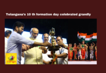 Telangana’S 10Th Formation Day Celebrated Grandly-Telangana 10Th Formation Day,Formation Day Celebrated Grandly,Telangana State Formation Day Celebration,Telangana State Formation,Cp Radhakrishnan,Cultural Heritage,Hyderabad,Raindisruption,Revanthreddy,Tank Bund,Telangana Anthem,Telangana Decade Celebrations,Hyderabad,Telangana