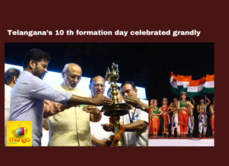 Telangana’S 10Th Formation Day Celebrated Grandly-Telangana 10Th Formation Day,Formation Day Celebrated Grandly,Telangana State Formation Day Celebration,Telangana State Formation,Cp Radhakrishnan,Cultural Heritage,Hyderabad,Raindisruption,Revanthreddy,Tank Bund,Telangana Anthem,Telangana Decade Celebrations,Hyderabad,Telangana