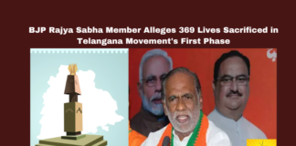 BJP Rajya Sabha Member Alleges 369 Lives Sacrificed In Telangana Movement'S First Phase,369 Lives Sacrificed In Telangana Movement'S First Phase, Arun Jaitley,Bjp,Congress,Debts, Fiscal Management,Governance, Laxman,Nampally, Political Controversy, Rajya Sabha, Revanth Reddy, Sonia Gandhi, Sushma Swaraj, Telangana Movement, Telangana State Formation Day,Mango News