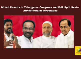 Mixed Results In Telangana Congress And BJP Split Seats Aimim Retains -Hyderabad,Mixed Results In Telangan,Telangana Congress And BJP Split Seats AIMIM Retains Hyderabad,Congress And BJP Split Seats In Telangana,Telangana, Congress,Aimim,Hyderabad,Mixed Results,BRS, Election Results, Lok Sabha Seats, Narendra Modi, Revanth Reddy, Telangana Elections, Telangana Politics