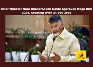 Chief Minister Nara Chandrababu Naidu Approves Mega DSC 2024 Creating Over 24500 Jobs, Nara Chandrababu Naidu Approves Mega DSC 2024, AP Mega DSC 2024, 24500 Jobs, Mega DSC 2024, Chandrababu Naidu, Andhra Pradesh Education, Job Vacancies, School Education Sector, DSC Notification, AP Government Jobs, AP Live Updates, AP Politics, Political News, Mango News