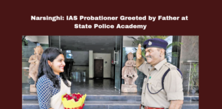 Narsinghi: IAS Probationer Greeted by Father at State Police Academy, IAS Probationer Greeted by Father, Narsinghi IAS Probationer, IAS, Narsinghi, State Police Academy, IAS Training, Father Daughter, Heartwarming Moment, Greeted by IAS Father, Andhra Pradesh, AP Live Updates, AP Politics, Political News, Mango News