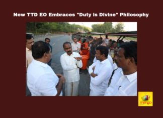 New TTD EO Embraces "Duty is Divine" Philosophy, Philosophy, New TTD EO Embraces, TTD, Executive Officer, Tirumala, Sri Jamjam Syamala Rao, Duty is Divine, Devotee Facilities, Accountability, Transparency, Nara Chandrababu Naidu, Andhra Pradesh, AP Live Updates, AP Politics, Political News, Mango News