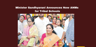 Minister Sandhyarani Announces New ANMs for Tribal Schools, New ANMs for Tribal Schools, Tribal Schools, Amaravati, Tribal Welfare, Child Welfare, Health Initiatives, ANMs, Gummidi Sandhyarani, Women Child Welfare, Andhra Pradesh, CM Chandrababu Naidu, AP Live Updates, AP Politics, Political News, Mango News