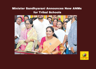 Minister Sandhyarani Announces New ANMs for Tribal Schools, New ANMs for Tribal Schools, Tribal Schools, Amaravati, Tribal Welfare, Child Welfare, Health Initiatives, ANMs, Gummidi Sandhyarani, Women Child Welfare, Andhra Pradesh, CM Chandrababu Naidu, AP Live Updates, AP Politics, Political News, Mango News