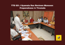 TTD EO J Syamala Rao Reviews Monsoon Preparedness in Tirumala, Monsoon Preparedness in Tirumala, Syamala Rao Reviews Tirumala, TTD, J Syamala Rao, Monsoon Preparedness, Tirumala, Disaster Management, Engineering Department, Latest Tirumala News, Andhra Pradesh, CM Chandrababu Naidu, AP Live Updates, AP Politics, Political News, Mango News