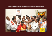 Anam Takes Charge As Endowments Minister, Endowments Minister Anam, AP Endowments Minister Anam, Anam Ramanarayana Reddy, Endowments Minister, Andhra Pradesh Temples, Temple Sanctity, Dhupa Deepa Naivedya Scheme, Andhra Pradesh Politics, CM Chandrababu Naidu, AP Live Updates, AP Politics, Political News, Mango News