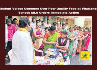 Student Voices Concerns Over Poor Quality Food At Vinukonda School MLA Orders Immediate Action,Student Voices Concerns Over Poor Quality Food, Poor Quality Food At Vinukonda School,MLA Orders Immediate Action,Poor Quality Food,Vinukonda School, Vinukonda News, Student Welfare, Student Complaints, Palnadu District, School Welfare, MLA GV Anjaneyu, Food Quality, Education Department, Bollapalli Kasturba School, Andhra Pradesh schools,AP Live Updates, AP Politics, Political News,Mango News,