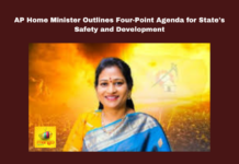 AP Home Minister Outlines Four Point Agenda For State'S Safety And Development,AP Home Minister Outlines Four Point Agenda,Agenda For State'S Safety And Development,State'S Safety And Development,Home Minister, AP Home Minister,Development, chandrababu naidu, Four-Point Agenda, Ganja Eradication, Law Enforcement, Marijuana Trafficking, Police Vacancies, Police Welfare, Vaikapa government, Vangalapudi Anita, Women's Protection,AP Politics, Political News,Mango News