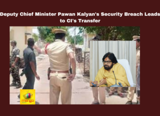 Deputy Chief Minister Pawan Kalyan'S Security Breach Leads To CI'S Transfer,Deputy Chief Minister Pawan Kalyan,Security Breach Leads To CI'S Transfer,AP Deputy CM Pawan Kalyan, Varahi Deeksha,Transfer, Security Breach, Police Protocol, pawan kalyan, Mangalagiri, Law Enforcement, Guntur district, CI Srinivasa Rao,AP Politics, Political News,Mango News