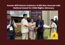 Former Ntr District Collector S Dilli Rao Honored With National Award For Child Rights Advocacy, Former Ntr District Collector S Dilli Rao Honored With National Award ,Collector S Dilli Rao Honored With National Award,Dilli Rao Honored With National Award, National Award,Former Ntr District Collector S Dilli Rao, Child Rights Advocacy, Child Welfare Initiatives, Drug Abuse Prevention, National Award,Ncb,Ncpcr, Ntr District, Union Home Minister,AP Live Updates, AP Politics, Political News, Mango News