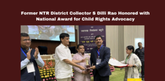 Former Ntr District Collector S Dilli Rao Honored With National Award For Child Rights Advocacy, Former Ntr District Collector S Dilli Rao Honored With National Award ,Collector S Dilli Rao Honored With National Award,Dilli Rao Honored With National Award, National Award,Former Ntr District Collector S Dilli Rao, Child Rights Advocacy, Child Welfare Initiatives, Drug Abuse Prevention, National Award,Ncb,Ncpcr, Ntr District, Union Home Minister,AP Live Updates, AP Politics, Political News, Mango News