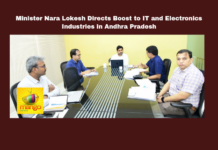 Minister Nara Lokesh Directs Boost to IT and Electronics Industries in Andhra Pradesh,Minister Nara Lokesh Directs Boost to IT and Electronics Industries,IT and Electronics Industries in Andhra Pradesh,IT and Electronics Industries,Andhra Pradesh,Nara Lokesh,Andhra Pradesh, EconomicDevelopment, ElectronicsIndustry, IndustrialGrowth, Infrastructure Development,Investment, InvestorFriendly, ITIndustry, ITPolicy, Technology, Visakhapatnam, Mango News