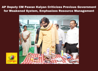 AP Deputy CM Pawan Kalyan Criticizes Previous Government Emphasizes Resource Management,AP Deputy CM Pawan Kalyan,CM Pawan Kalyan Criticizes Previous Government , Previous Government Emphasizes Resource Management,Resource Management,AP Deputy CM Pawan, Environmental Protection, Panchayat funding, pilot project, plastic waste, rural cleanliness, Solid and Liquid Resource Management, Andhra Pradesh Government,AP Live Updates, AP Politics, Political News, Mango News