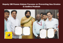 Deputy CM Pawan Kalyan Focuses On Preventing Sea Erosion In Andhra Pradesh,Deputy CM Pawan Kalyan Focuses On Preventing Sea Erosion,Pawan Kalyan Focuses On Preventing Sea Erosion,Sea Erosion In Andhra,Deputy CM Pawan Kalyan, Pawan Kalyan,Andhra Pradesh, CoastalManagement, CoastalProtection, EnvironmentalConservation, FishingHarbors,NCCR,SeaErosion, ShipDocks,UppadaCoast,Mango News,