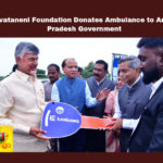 Parvataneni Foundation Donates Ambulance to Andhra Pradesh Government Parvataneni Foundation Donates Ambulance To Andhra Pradesh Government,Parvataneni Foundation Donates Ambulance,Donates Ambulance To Andhra Pradesh Government,Parvataneni Foundation,Andhra Pradesh Government, chandrababu naidu, Critical Care Medicine, Healthcare Donation, Medical Ambulance, P. Vivek Anand, Parvataneni Upendra, Telugu Desam Party,AP Live Updates, AP Politics, Political News, Mango News