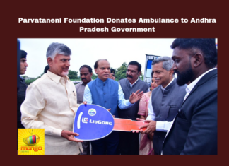 Parvataneni Foundation Donates Ambulance to Andhra Pradesh Government Parvataneni Foundation Donates Ambulance To Andhra Pradesh Government,Parvataneni Foundation Donates Ambulance,Donates Ambulance To Andhra Pradesh Government,Parvataneni Foundation,Andhra Pradesh Government, chandrababu naidu, Critical Care Medicine, Healthcare Donation, Medical Ambulance, P. Vivek Anand, Parvataneni Upendra, Telugu Desam Party,AP Live Updates, AP Politics, Political News, Mango News