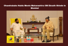 Chandrababu Naidu Meets Maharashtra CM Eknath Shinde in Mumbai,CM Eknath Shinde in Mumbai,Chandrababu Naidu Meets Maharashtra CM,Chandrababu Naidu,CM Eknath Shinde ,Maharashtra CM,Chandrababu Naidu,Eknath Shinde, andhra pradesh, chandrababu naidu, Economic Cooperation, Eknath Shinde, Infrastructure Development, maharashtra, Mumbai, NDA Government, Political Meeting, shiv sena,TDP,Mango News