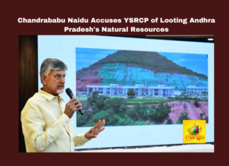 Chandrababu Naidu Accuses YSRCP of Looting Andhra Pradesh's Natural Resources,YSRCP of Looting Andhra Pradesh's Natural Resources,Chandrababu Naidu Accuses YSRCP,Andhra Pradesh's Natural Resources,Andhra Pradesh,YSRCP,Chandrababu Naidu, Andhra Pradesh, AP Land Grabbing Act, Chandrababu Naidu, Illegal Occupation, Land Grabbing, Natural Resources, Sand Mafia,Mango News,