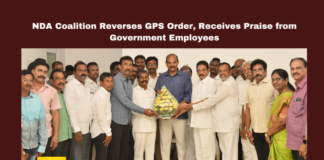 NDA Coalition Reverses GPS Order Receives Praise From Government Employees,NDA Coalition Reverses GPS Order,Receives Praise From Government Employees, A. Vidyasagar, Andhra Pradesh, APNGO, Government Employees, GPS Order Suspension, KV Siva Reddy, NDA Coalition, Vijayawada,AP,Lok Sabha Elections, AP Live Updates, AP Politics, Political News, Mango News