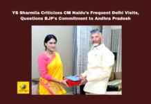 YS Sharmila Criticizes CM Naidu’s Frequent Delhi Visits Questions BJP’s Commitment To Andhra Pradesh, YS Sharmila Criticizes CM Naidu’s Frequent Delhi Visits, Questions BJP’s Commitment To Andhra Pradesh,CM Naidu’s Frequent Delhi Visits,Sharmila Criticizes CM Naidu,YS Sharmila,BJP,Chandrababu Naidu,Amaravati, Andhra Pradesh Politics, APCC, Delhi Visits, NDA Coalition, Polavaram Project, Visakhapatnam Steel,Politics, Political News,Mango News,