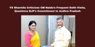 YS Sharmila Criticizes CM Naidu’s Frequent Delhi Visits Questions BJP’s Commitment To Andhra Pradesh, YS Sharmila Criticizes CM Naidu’s Frequent Delhi Visits, Questions BJP’s Commitment To Andhra Pradesh,CM Naidu’s Frequent Delhi Visits,Sharmila Criticizes CM Naidu,YS Sharmila,BJP,Chandrababu Naidu,Amaravati, Andhra Pradesh Politics, APCC, Delhi Visits, NDA Coalition, Polavaram Project, Visakhapatnam Steel,Politics, Political News,Mango News,