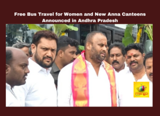 Free Bus Travel For Women And New Anna Canteens Announced In Andhra Pradesh,Free Bus Travel For Women ,New Anna Canteens Announced In Andhra Pradesh,Free Bus,New Anna Canteens,Andhra Pradesh,Free Bus Travel, Amaravati,Andhra Pradesh, Mandipalli Ramprasadoddy, Public Transportation, RTC Buses, Social Welfare, Transport Minister,Women,Live Updates, Politics, Political News,Mango News,