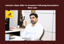 Lokesh'S Open Offer To Investors Following Karnataka'S New Law,Lokesh'S Open Offer To Investors,Following Karnataka'S New Law, Lokesh'S Open Offer,Lokesh,Investors,Karnataka'S New Law, business relocation, Nara Lokesh,Nasscom, Andhra Pradesh, IT sector,Live Updates, Politics, Political News,Mango News,