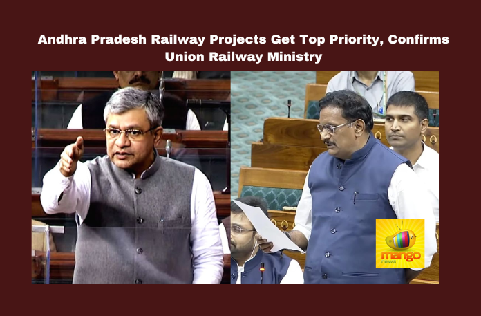 Andhra Pradesh Railway Projects Get Top Priority, Confirms Union Railway Ministry Andhra Pradesh Railway Projects Get Top Priority Confirms Union Railway Ministry,Railway Projects Get Top Priority Confirms Union Railway Ministry,Andhra Pradesh Railway Projects , Railway Projects Get Top Priority, Union Railway Ministry, Amravati, Amrit Bharat Station Scheme, Andhra Pradesh, Ashwini Vaishnaw, Kesineni Sivanath, NDA Government, Railway Projects, Vijayawada, Live Updates, Politics, Political News, Mango News,