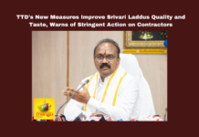 TTD's New Measures Improve Srivari Laddus Quality and Taste Warns of Stringent Action on Contractors,TTD's New Measures Improve ,Improve Srivari Laddus Quality and Taste, Warns of Stringent Action on Contractors,TTD Issues Stern Warning To Ghee Suppliers ,TTD Issues,Quality Issues,Stern Warning ,TTD Ghee Issues,Ghee,TTD,Blacklisting,GheeQuality, LadduPrasadams,NABL, SupplierWarning,Tirumala,Mango News,