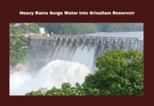 Heavy Rains Surge Water into Srisailam Reservoir,Heavy Rains Surge Water into Srisailam,Heavy Rains,Surge Water into Srisailam Reservoir,Srisailam Reservoir, Flood Management, Flood Water, Kurnool Chief Engineer, Nagarjuna Sagar, Srisailam Reservoir, Water Release, Water Storage Levels,Srisailam,Live Updates, Politics, Political News,Mango News,