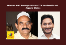 Minister NND Farooq Criticizes YCP Leadership And Jagan’S Claims,YCP Leadership And Jagan’S Claims,Minister NND Farooq Criticizes YCP Leadership And Jagan,Minister NND Farooq,NND Farooq Criticizes YCP Leadership,Criticizes YCP Leadership And Jagan’S Claims, Jagan Mohan Reddy, Minister NND Farooq, Nandyala, political criticism, Political Tensions, Rowdy Sheeter Rashid, TDP, Vinukonda Incident, YCP,Mango News,