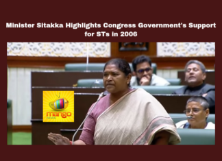 Minister Sitakka Highlights Congress Government'S Support For STS In 2006,Congress Government'S Support For STS In 2006,Minister Sitakka Highlight,Minister Sitakka Highlights Congress Government'S,Sitakka Highlights, Congress Government, Hyderabad, Land Rights, Legislative Assembly, Political Criticism, Sitakka, ST Welfare,Assembly Session,Assembly Session 2024,KCR,Telangana Assembly Session,Live Updates, Politics, Political News,Mango News,