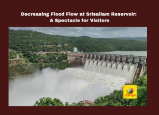 Decreasing Flood Flow At Srisailam Reservoir A Spectacle For Visitors ,Srisailam Reservoir A Spectacle For Visitors,Decreasing Flood Flow ,Decreasing Flood Flow At Srisailam,Flood Flow At Srisailam Reservoir, Srisailam Reservoir A Spectacle For Visitors,Srisailam Reservoir,Flood, Flood Flow, Hydropower Generation, Nagarjuna Sagar, Srisailam Reservoir, Sunnipenta Circle, Traffic Congestion, Visitor Attraction, Water Release, Political News, Mango News,