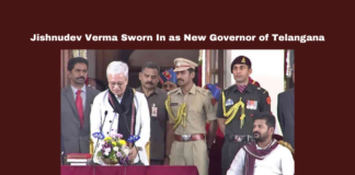 Jishnudev Verma Sworn In As New Governor Of Telangana,New Governor Of Telangana,Jishnudev Verma Sworn In As New Governor,Governor Of Telangana,Jishnudev Verma As New Governor,New Governor,Telangana New Governor,Telangana,Jishnudev Verma,BJP, High Court, Political Appointments, Raj Bhavan, Revanth Reddy, Swearing-In Ceremony,Tripura,Assembly Sessions, Political News, Mango News,