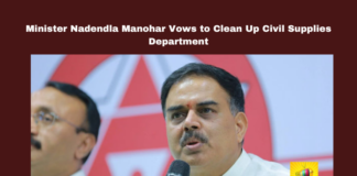 Minister Nadendla Manohar Vows to Clean Up Civil Supplies Department, Clean Up Civil Supplies Department, Minister Nadendla Manohar Vows, Nadendla Manohar, Kakinada Port, Civil Supplies Department, Ration Rice Irregularities, YSRCP Regime, Andhra Pradesh, Corruption, Legal Action, Port Workers, Government Accountability, CM Chandrababu Naidu, Pawan Kalyan, AP Live Updates, AP Politics, Political News, Mango News