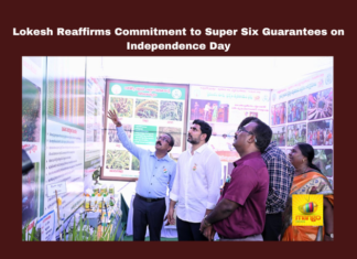 Lokesh Reaffirms Commitment to Super Six Guarantees on Independence Day, Lokesh Reaffirms Commitment, Super Six Guarantees on Independence Day, Super Six Guarantees, Nara Lokesh, Super Six Guarantees, Andhra Pradesh, Independence Day, Chandrababu Naidu, Talliki Vandanam, Guntur Infrastructure, Mangalagiri Development, Welfare Schemes, Drug-Free Andhra Pradesh, CM Chandrababu Naidu, Pawan Kalyan, AP Live Updates, AP Politics, Political News, Mango News