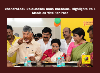 Chandrababu Relaunches Anna Canteens Highlights Rs 5 Meals as Vital for Poor, Highlights Rs 5 Meals as Vital for Poor, Chandrababu Relaunches, Anna Canteens Highlights, Chandrababu Naidu, Anna Canteens, Gudivada, Rs 5 Meals, Andhra Pradesh, N.T. Rama Rao, Independence Day, Welfare Schemes, Public Donations, Simple Governance, CM Chandrababu Naidu, Pawan Kalyan, AP Live Updates, AP Politics, Political News, Mango News