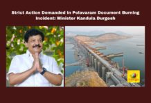 Strict Action Demanded in Polavaram Document Burning Incident: Minister Kandula Durgesh,Mango News,Polavaram Document Burning Incident,Accountability,Corruption Allegations,Document Burning,East Godavari,Government Action,Kandula Durgesh,Polavaram Investigation,Polavaram Project,Rajamahendravaram,RDO Sivajyoti,Andhra Pradesh,AP,AP News,AP Latest News,AP Politics,AP Political News 2024,Andhra Pradesh News,Minister Kandula Durgesh,Minister Kandula Durgesh Latest News,Minister Kandula Durgesh News,Minister Kandula Durgesh About Polavaram Document Burning Incident,Minister Kandula Durgesh About Polavaram Flies Burnt,Polavaram Flies Burnt,Kandula Durgesh Warning On Polavaram Files Burnt Incident,Minister Durgesh Visits Polavaram Office