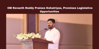 CM Revanth Reddy Praises Kshatriyas, Promises Legislative Opportunities,Mango News,Telangana,Telangana News,Telangana Latest News,Telangana Politics,Telangana Political News 2024,Congress,Congress Latest News,CM Revanth Reddy,CM Revanth Reddy Latest News,CM Revanth Reddy News,CM Revanth Reddy Live,CM Revanth Reddy Pressmeet,CM Revanth Reddy Speech,CM Revanth Reddy Latest Speech,Telangana CM Revanth Reddy Praises Kshatriya Community,Kshatriya Community,CM Revanth Reddy Promise To Kshatriya Community,Kshatriya Community Felicitation To Revanth Reddy,Kshatriya Community Honored CM Revanth Reddy,CM Revanth Reddy At Kshatriya Abhinandhana Sabha,Kshatriya Abhinandhana Sabha,CM Revanth Reddy Speech In Kshatriya Abhinandana Sabha,CM Revanth Reddy in Kshatriya Abhinandana Sabha,Community Development,Hyderabad,Krishnam Raju,Kshatriyas,Legislative Opportunities,Prabhas,Revanth