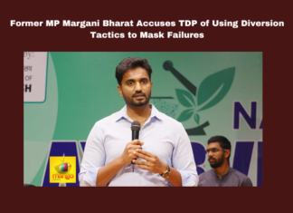 Former MP Margani Bharat Accuses TDP of Using Diversion Tactics to Mask Failures, Former MP Margani Bharat Accuses TDP, Accuses TDP, Andhra Pradesh Politics, Burning of Files, Chandrababu Naidu, Diversion Tactics, Madanapalle Fire, Margani Bharat, Polavaram Project, Super Six Promises, TDP, YSRCP, Pawan Kalyan, AP Live Updates, AP Politics, Political News, Mango News