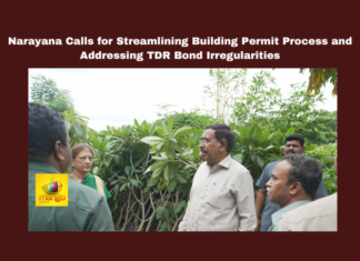 Narayana Calls for Streamlining Building Permit Process and Addressing TDR Bond Irregularities, Narayana Calls for Streamlining Building Permit, TDR Bond Irregularities, Streamlining Building Permit, Building Permits, TDR Bonds, Ponguru Narayana, Municipal Development, Online Integration, Andhra Pradesh, CM Chandrababu Naidu, Pawan Kalyan, AP Live Updates, AP Politics, Political News, Mango News