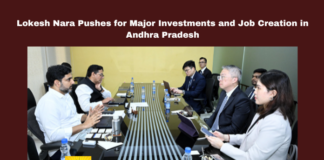 Lokesh Nara Pushes for Major Investments and Job Creation in Andhra Pradesh,Mango News,AP,AP News,Andhra Pradesh,AP Latest News,AP Politics,AP Political News,Chandrababu Naidu,Foxconn,Investments,It And Electronics,Job Creation,Nara Lokesh,CM Chandrababu,Minister Nara Lokesh,Minister Nara Lokesh Latest News,Minister Nara Lokesh Live,Minister Nara Lokesh Speech,Minister Nara Lokesh Pressmeet,Minister Nara Lokesh News,Job Creation in Andhra Pradesh,Lokesh Invites Foxconn To Set Up Manufacturing City,Nara Lokesh Meets Foxconn Representatives,Nara Lokesh Meets Foxconn Team,Foxconn Group Delegation Meets Lokesh,Manufacturing City In Andhra,Nara Lokesh And Foxconn Representatives Meeting,Nara Lokesh Meets Foxconn Delegation,Foxconn Manufacturing City In Andhra,Minister Nara Lokesh Meet Foxconn Delegation,Investments,Ap Investments,Nara Lokesh Meet Foxconn Company Representatives,Foxconn Company Representatives,Foxconn Company,Foxconn Company In AP,Andhra Pradesh Foxconn Company