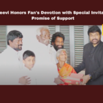 Chiranjeevi Honors Fan's Devotion with Special Invitation and Promise of Support, Chiranjeevi Honors Fan, Special Invitation and Promise of Support, Chiranjeevi, Eshwariah, Tirupati, Fan Dedication, Hyderabad, Vishwambhara, Telugu Cinema, Pawan Kalyan, Ayyappa Mala, Maruti Nagar Subramaniam, Tollywood, Latest Tollywood News, Tollywood Live Updates, Mango News