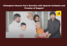 Chiranjeevi Honors Fan's Devotion with Special Invitation and Promise of Support, Chiranjeevi Honors Fan, Special Invitation and Promise of Support, Chiranjeevi, Eshwariah, Tirupati, Fan Dedication, Hyderabad, Vishwambhara, Telugu Cinema, Pawan Kalyan, Ayyappa Mala, Maruti Nagar Subramaniam, Tollywood, Latest Tollywood News, Tollywood Live Updates, Mango News