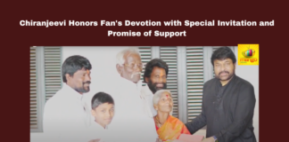 Chiranjeevi Honors Fan's Devotion with Special Invitation and Promise of Support, Chiranjeevi Honors Fan, Special Invitation and Promise of Support, Chiranjeevi, Eshwariah, Tirupati, Fan Dedication, Hyderabad, Vishwambhara, Telugu Cinema, Pawan Kalyan, Ayyappa Mala, Maruti Nagar Subramaniam, Tollywood, Latest Tollywood News, Tollywood Live Updates, Mango News