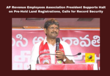 AP Revenue Employees Association President Supports Halt on Pre-Hold Land Registrations, Calls for Record Security, Vijayawada, AP Revenue Employees Association, Pre-Hold Land Registrations, Bopparaju Venkateshwarlu, 12th PRC, Revenue Conferences, Record Security, Madanapalle Case, Andhra Pradesh Government, Tehsildar Offices, CM Chandrababu Naidu, Pawan Kalyan, AP Live Updates, AP Politics, Political News, Mango News