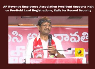 AP Revenue Employees Association President Supports Halt on Pre-Hold Land Registrations, Calls for Record Security, Vijayawada, AP Revenue Employees Association, Pre-Hold Land Registrations, Bopparaju Venkateshwarlu, 12th PRC, Revenue Conferences, Record Security, Madanapalle Case, Andhra Pradesh Government, Tehsildar Offices, CM Chandrababu Naidu, Pawan Kalyan, AP Live Updates, AP Politics, Political News, Mango News