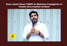 Nara Lokesh Slams YSRCP for Malicious Propaganda on Tanuku Anna Canteen Incident, Nara Lokesh Slams YSRCP, Tanuku Anna Canteen Incident, Nara Lokesh, YSRCP, Anna Canteen, Tanuku, Malicious Propaganda, Cleanliness, Hare Krishna Movement, Latest Anna Canteen News, CM Chandrababu Naidu, Pawan Kalyan, AP Live Updates, AP Politics, Political News, Mango News